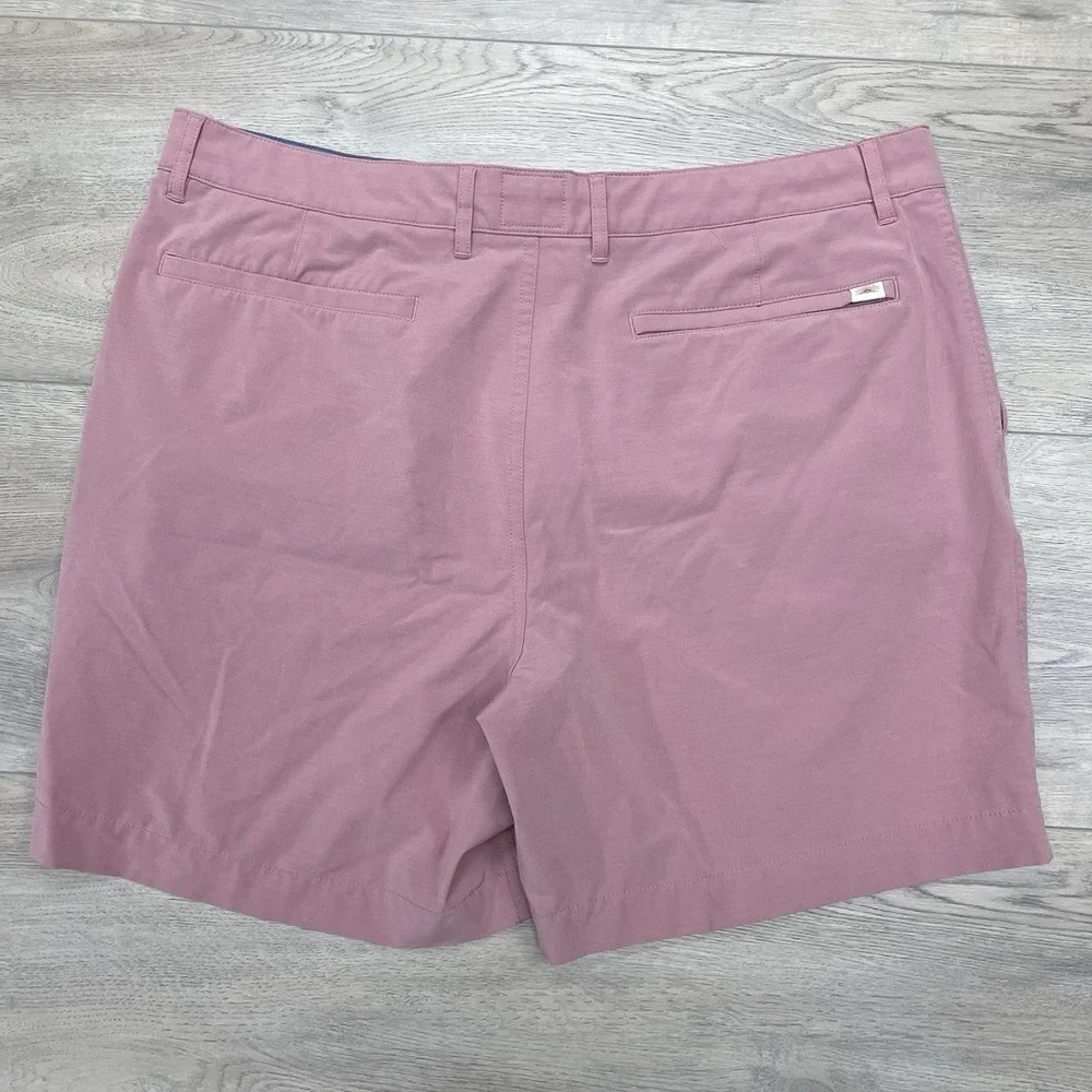 Faherty All Day Shorts Maroon Heather Men Sz 38 Outdoor Active Golf Casual